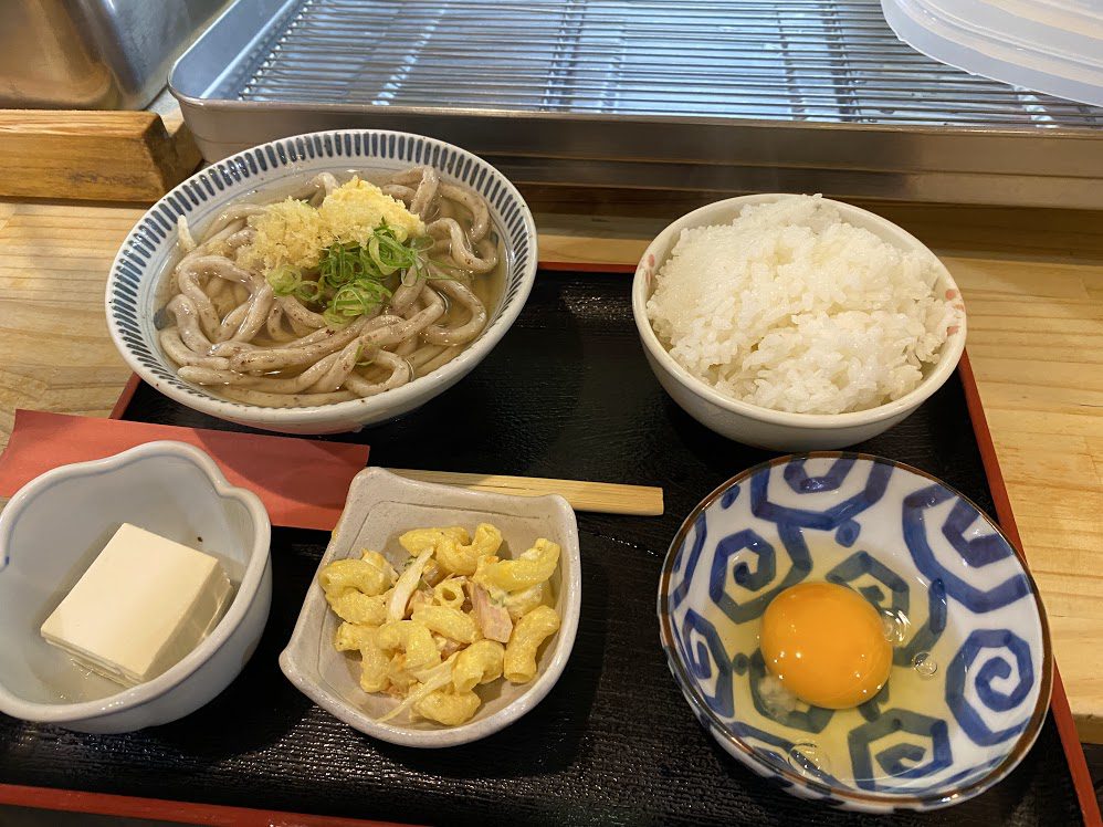 大阪福島でうどん朝定食「讃く」