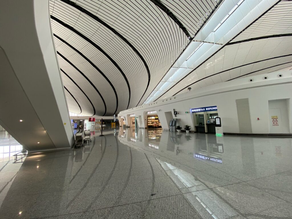 北京大興空港のTransfer通過したところ
