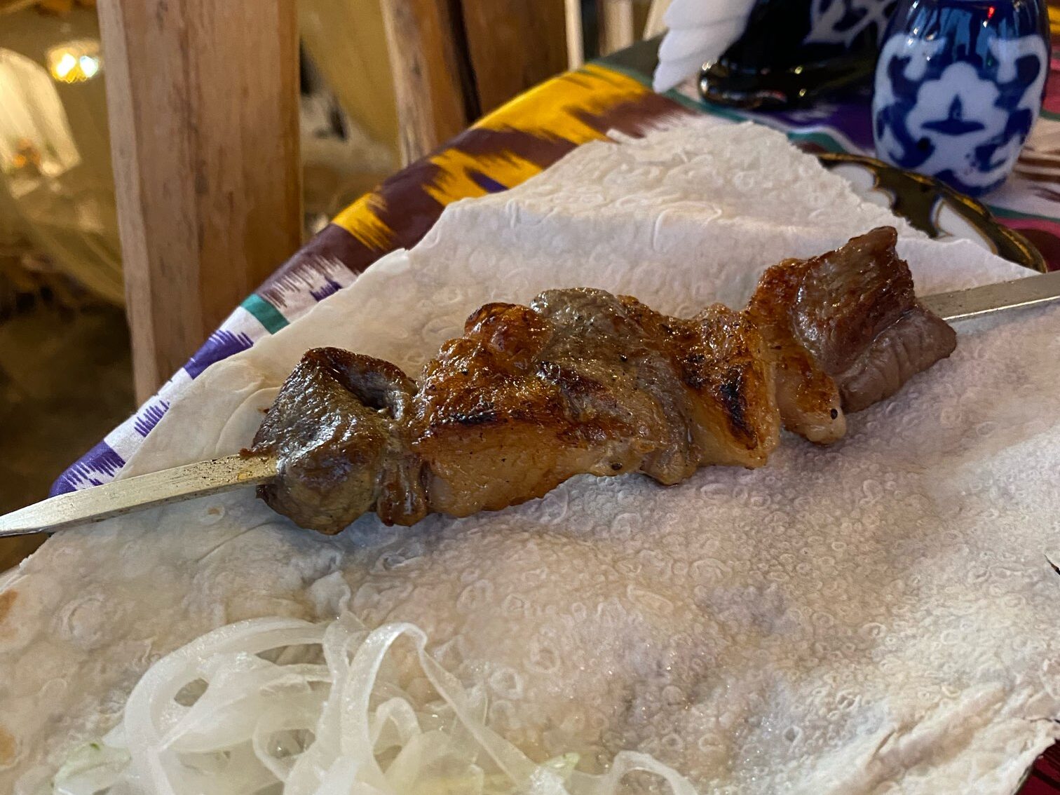 牛肉のシャシリク（串焼き）